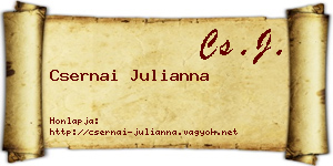 Csernai Julianna névjegykártya