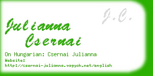 julianna csernai business card